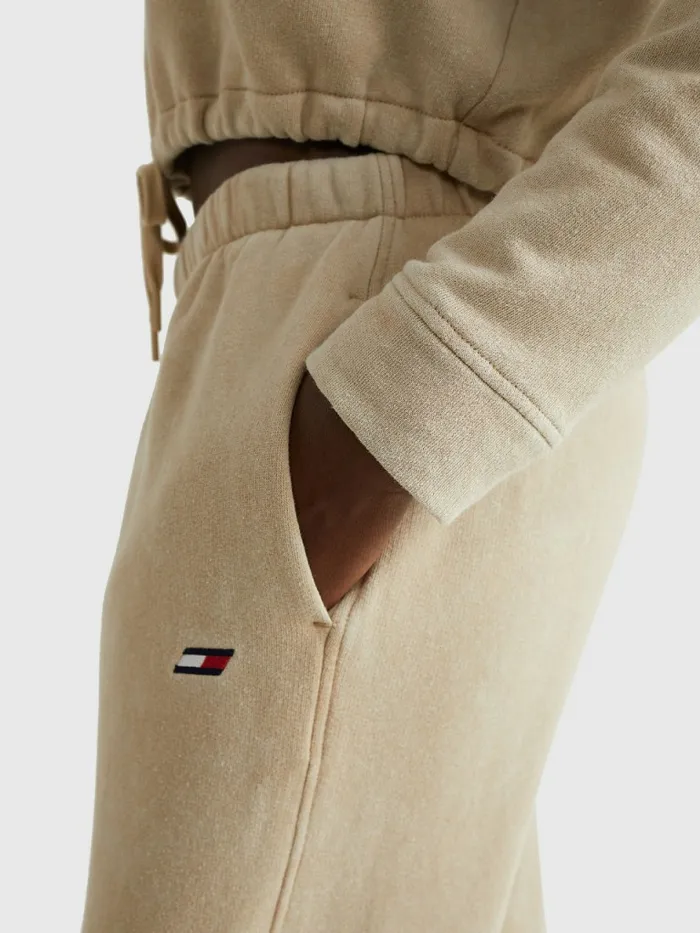Tommy Hilfiger Sport Relaxed Fit Joggers Beige Womens Trousers