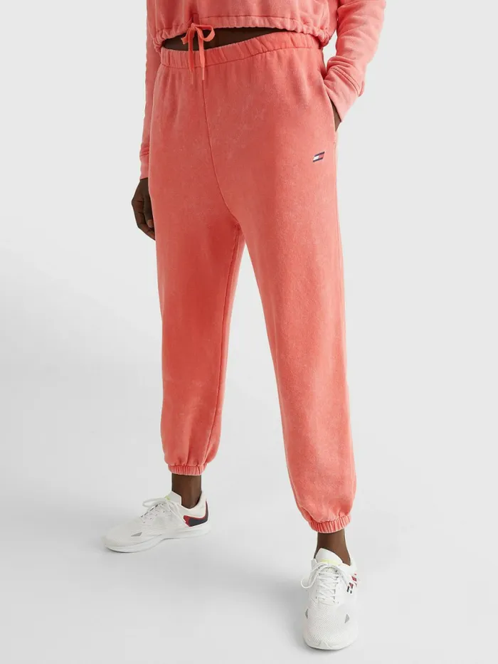 Tommy Hilfiger Sport Relaxed Fit Joggers Crystal Coral Womens Trousers