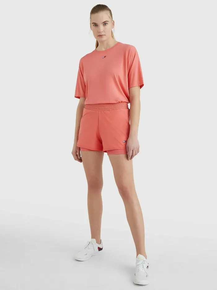 Tommy Hilfiger Sport Relaxed Fit TShirt Crystal Coral Womens Tommy Hilfiger Sport