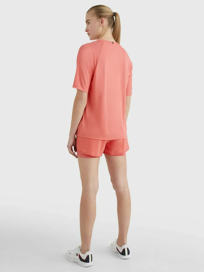 Tommy Hilfiger Sport Relaxed Fit TShirt Crystal Coral Womens Tommy Hilfiger Sport