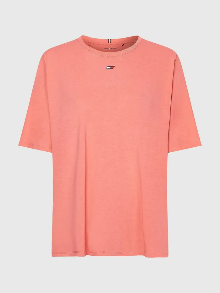 Tommy Hilfiger Sport Relaxed Fit TShirt Crystal Coral Womens Tommy Hilfiger Sport