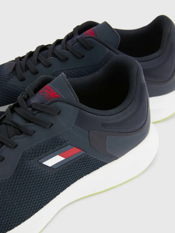 Tommy Hilfiger Sport Runner Mesh Trainers Desert Sky Mens Casual Shoes On Sale