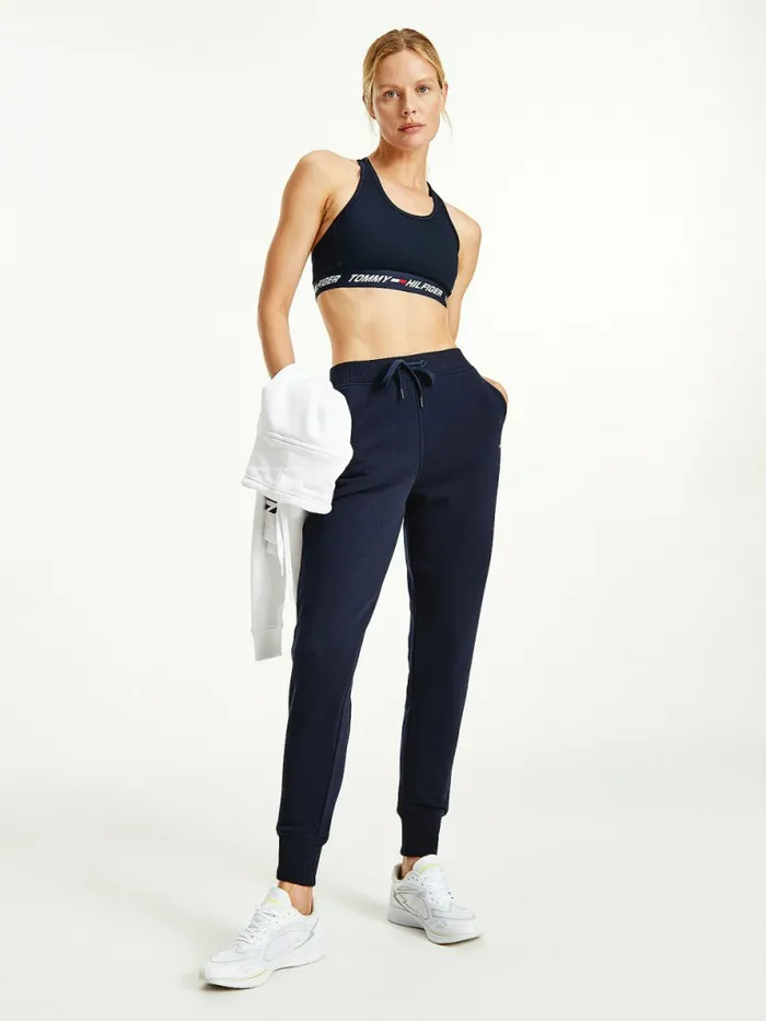 Tommy Hilfiger Sport Signature Tape Regular Fit Joggers Desert Sky Branded Tape Womens Trousers Tommy Hilfiger Sport Signature Tape Regular Fit Joggers Desert Sky Branded Tape Womens Trousers