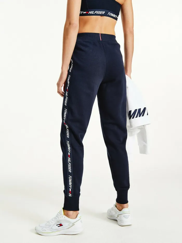 Tommy Hilfiger Sport Signature Tape Regular Fit Joggers Desert Sky Branded Tape Womens Trousers