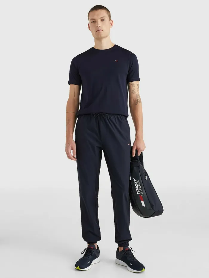 Tommy Hilfiger Sport Slim Fit Logo Training TShirt Desert Sky Mens TShirts Sale