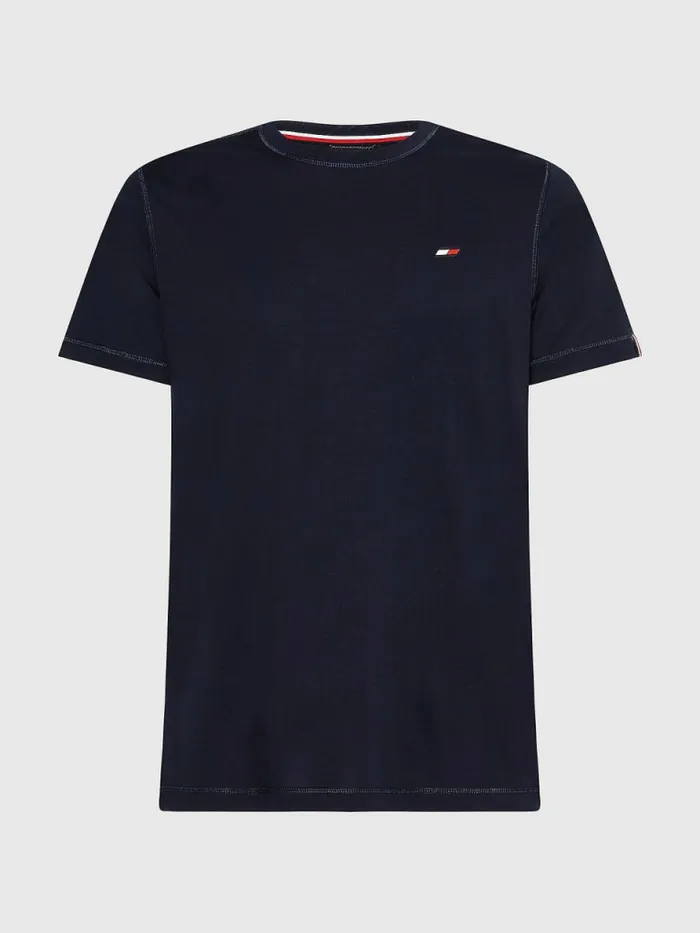 Tommy Hilfiger Sport Slim Fit Logo Training TShirt Desert Sky Mens TShirts Sale
