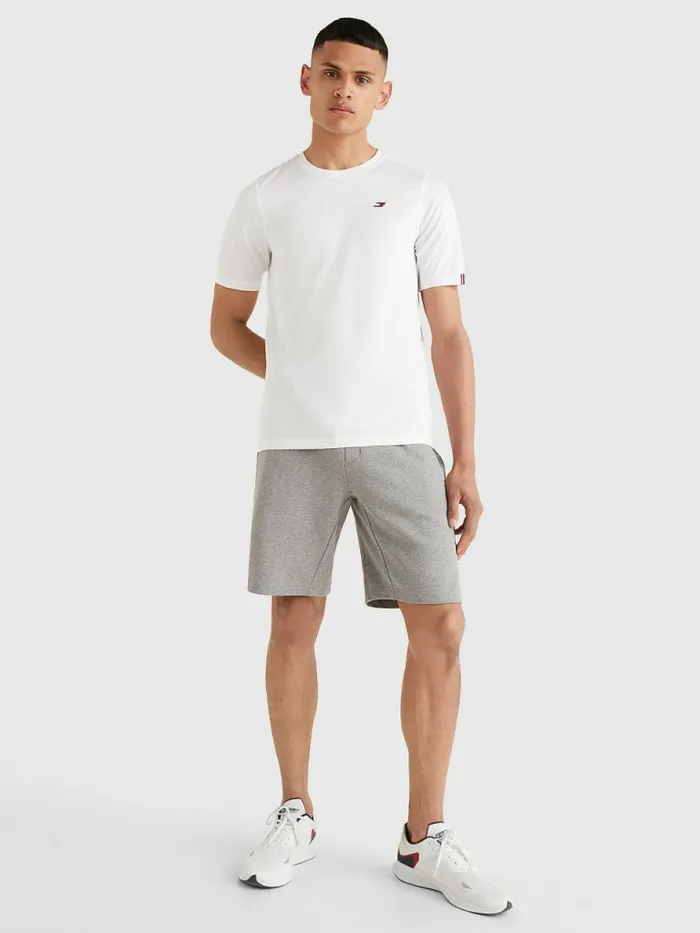 Tommy Hilfiger Sport Slim Fit Logo Training TShirt White Mens TShirts Casaul