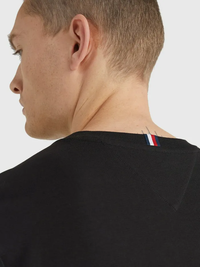 Tommy Hilfiger Sport Stretch Organic Cotton Jersey TShirt Black Mens Tommy Hilfiger Sport