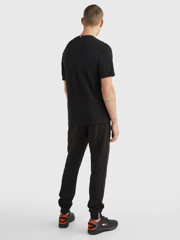 Tommy Hilfiger Sport Stretch Organic Cotton Jersey TShirt Black Mens Tommy Hilfiger Sport