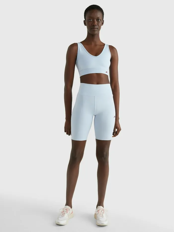 Tommy Hilfiger Sport Stretch Skinny Shorts Breezy Blue Womens Shorts Cheap On Sale