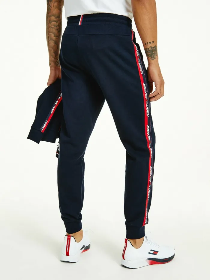Tommy Hilfiger Sport Tape Joggers Desert Sky Mens Trousers