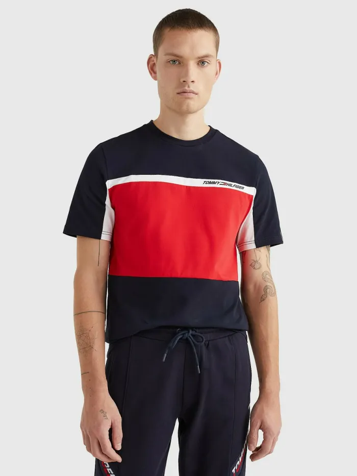 Tommy Hilfiger Sport Th Cool ColourBlocked TShirt Desert Sky Mens TShirts Near Me Tommy Hilfiger Sport Th Cool ColourBlocked TShirt Desert Sky Mens TShirts Near Me