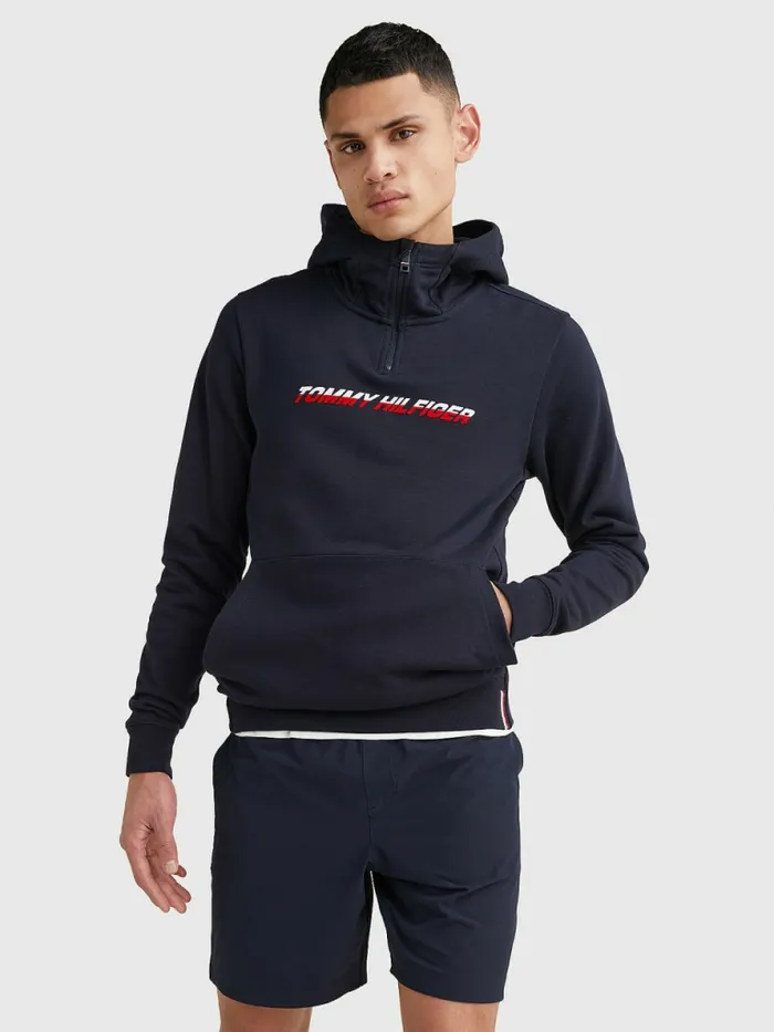 Tommy Hilfiger Sport Th Cool HalfZip Hoody Desert Sky Mens Sweatshirts and Hoodies Near Me Tommy Hilfiger Sport Th Cool HalfZip Hoody Desert Sky Mens Sweatshirts and Hoodies Near Me