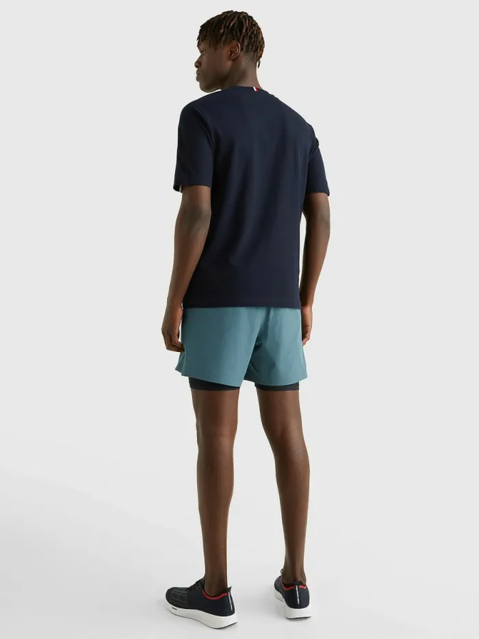 Tommy Hilfiger Sport Th Cool Signature Tape TShirt Desert Sky Mens Tommy Hilfiger Sport