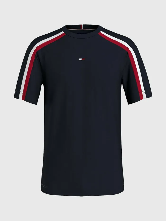 Tommy Hilfiger Sport Th Cool Signature Tape TShirt Desert Sky Mens Tommy Hilfiger Sport