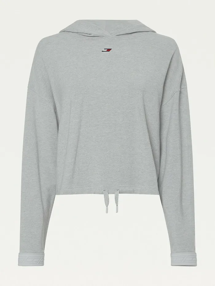 Tommy Hilfiger Sport Th Cool Soft Hoody Light Grey Heather Womens Sweatshirts and Hoodies Gift Ideas