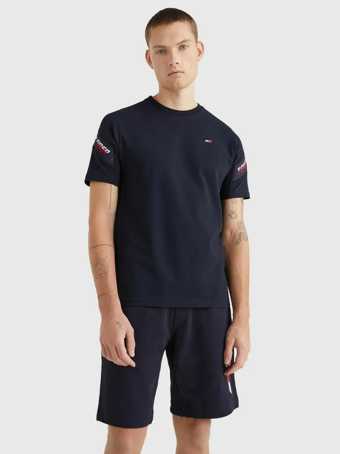 Tommy Hilfiger Sport Th Cool Tape TShirt Desert Sky Mens TShirts Gift 4 You