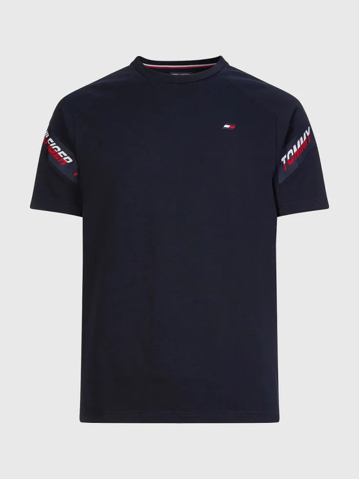 Tommy Hilfiger Sport Th Cool Tape TShirt Desert Sky Mens TShirts Gift 4 You