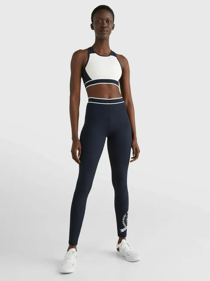 Tommy Hilfiger Sport Tommy Icons Full Length Leggings Desert Sky Womens Trousers