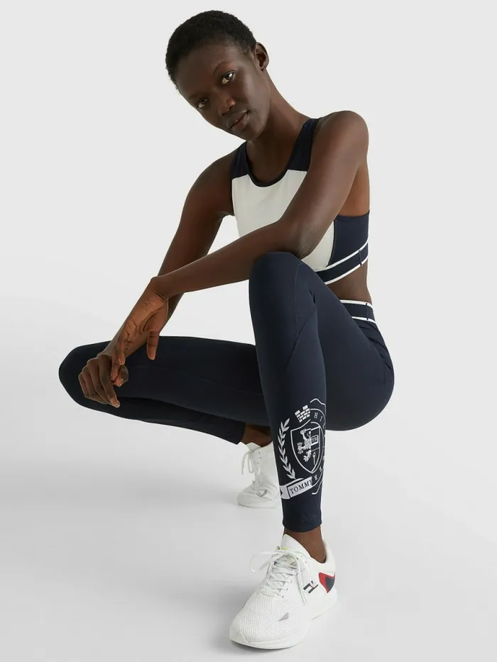 Tommy Hilfiger Sport Tommy Icons Full Length Leggings Desert Sky Womens Trousers