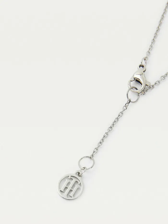 Tommy Hilfiger Stainless Steel And Crystal Necklace Silver Womens Jewellery