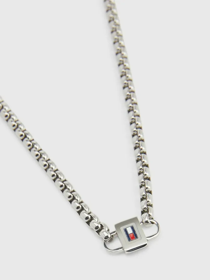 Tommy Hilfiger Stainless Steel Chain Necklace Silver Mens Jewellery and Cufflinks