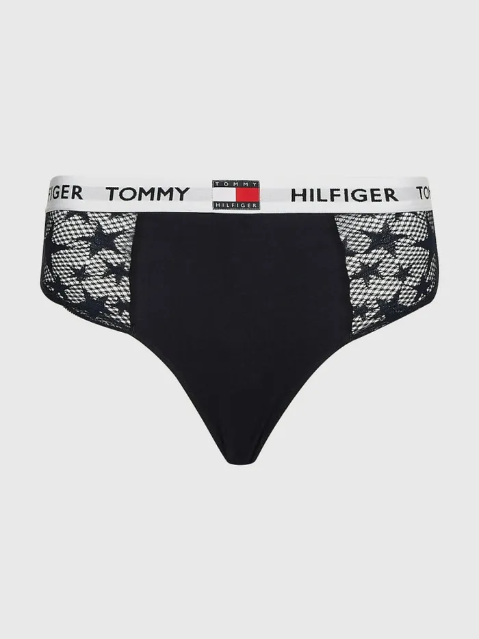 Tommy Hilfiger Star Lace HighWaist Briefs Desert Sky Womens Lingerie