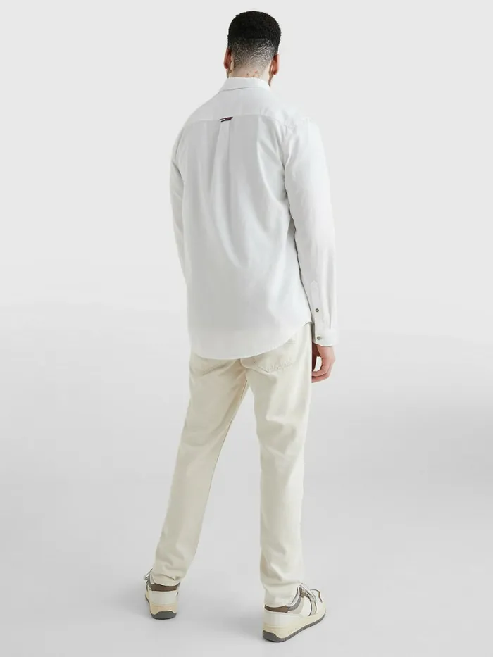Tommy Hilfiger Stitch Detailing Shirt White Mens Shirts Online