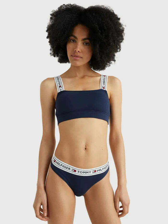 Tommy Hilfiger Stretch Cotton Brazilian Briefs Navy Blazer Womens Essentials