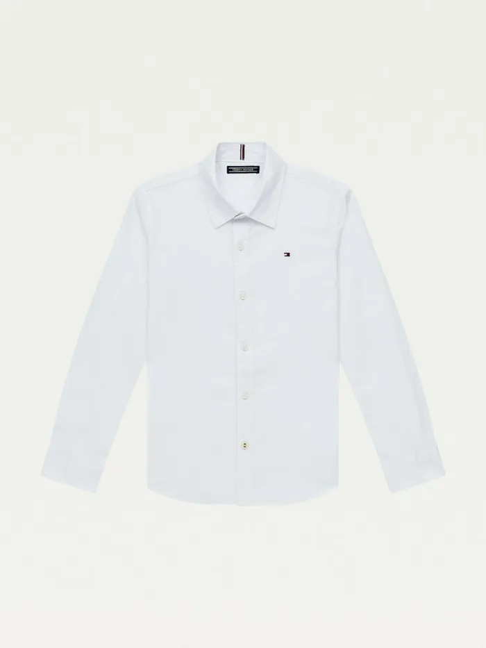 Tommy Hilfiger Stretch Cotton Poplin Shirt White Girls Tops and TShirts For Sale Tommy Hilfiger Stretch Cotton Poplin Shirt White Girls Tops and TShirts For Sale