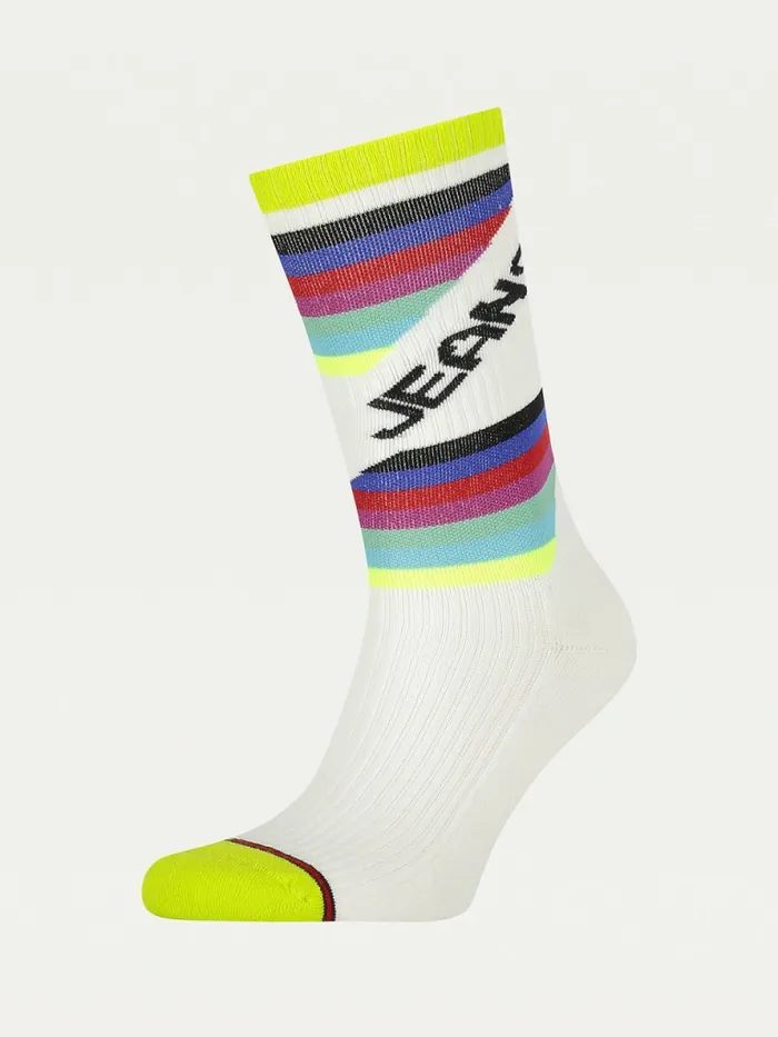 Tommy Hilfiger Stretch Cotton Stripe Socks Lime Mens Socks Cheap On Sale