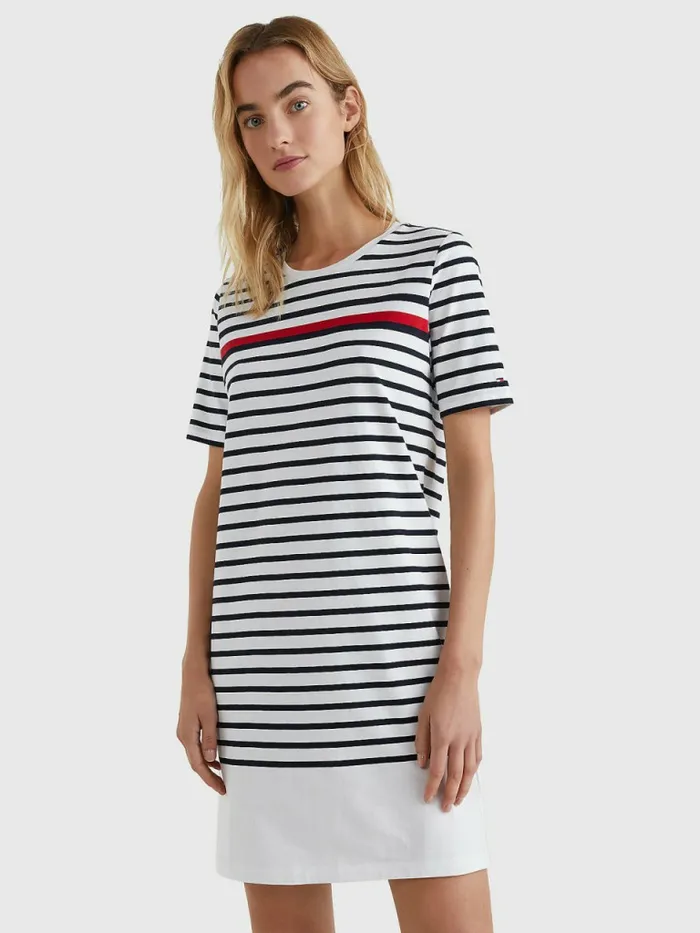 Tommy Hilfiger Stripe Crew Neck Dress Engineered StpRwb Womens Dresses and Jumpsuits Gift Ideas Tommy Hilfiger Stripe Crew Neck Dress Engineered StpRwb Womens Dresses and Jumpsuits Gift Ideas