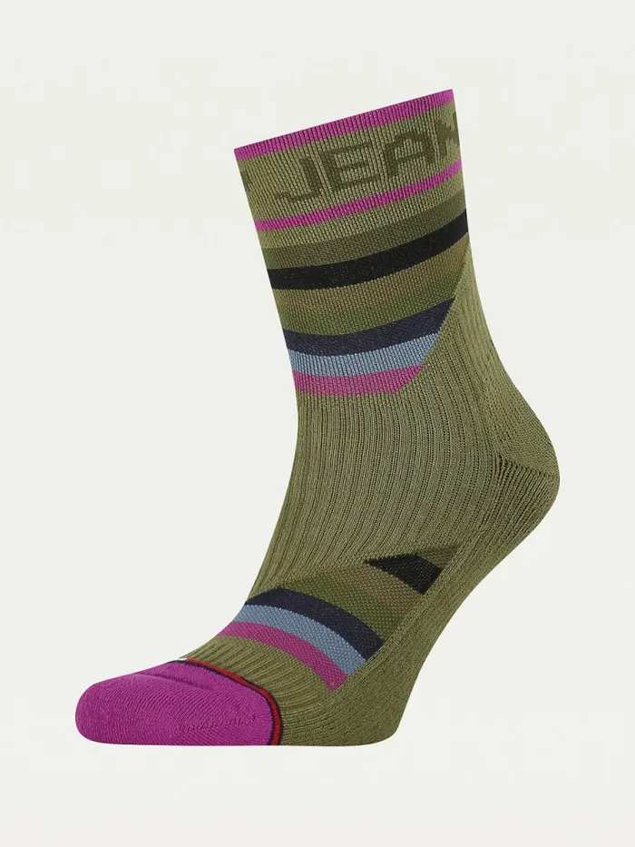 Tommy Hilfiger Stripe Short Socks Olive Mens Socks Casaul