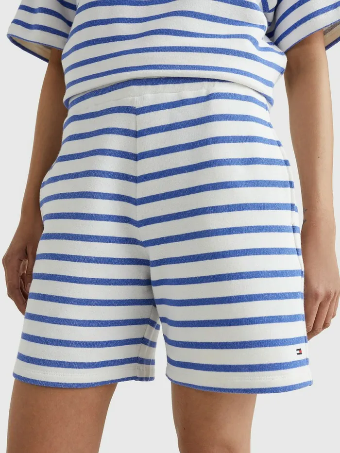 Tommy Hilfiger Stripe Shorts Breton StpWhite Verona Blue Womens Shorts Gift for Friend Tommy Hilfiger Stripe Shorts Breton StpWhite Verona Blue Womens Shorts Gift for Friend
