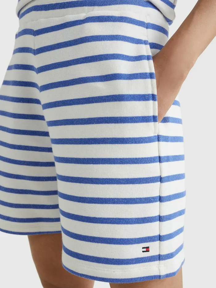 Tommy Hilfiger Stripe Shorts Breton StpWhite Verona Blue Womens Shorts Gift for Friend
