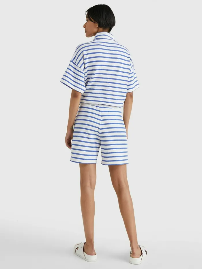 Tommy Hilfiger Stripe Shorts Breton StpWhite Verona Blue Womens Shorts Gift for Friend