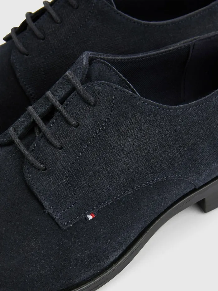 Tommy Hilfiger Suede Derby Shoes Desert Sky Mens Formal Shoes and Brogues Casaul