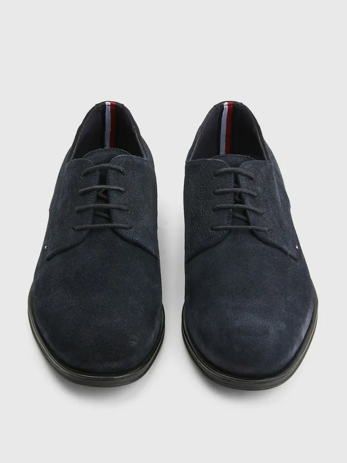 Tommy Hilfiger Suede Derby Shoes Desert Sky Mens Formal Shoes and Brogues Casaul