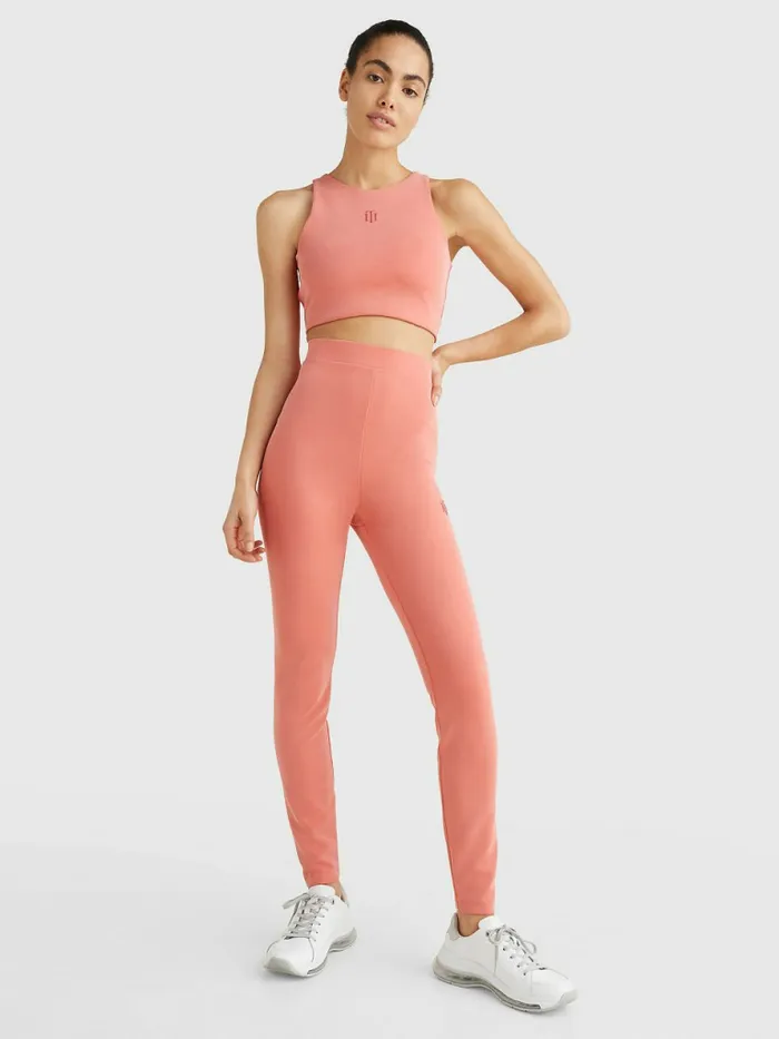 Tommy Hilfiger Sueded Modal Bra Top Sueded Crystal Coral Womens TShirts Online