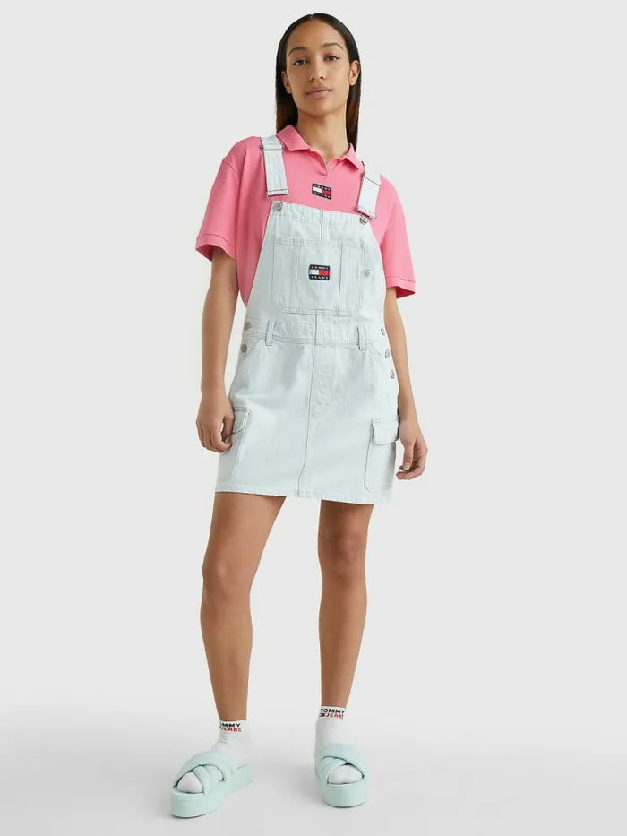 Tommy Hilfiger Surplus Denim Dungaree Dress Denim Light Womens Dresses and Jumpsuits Near Me