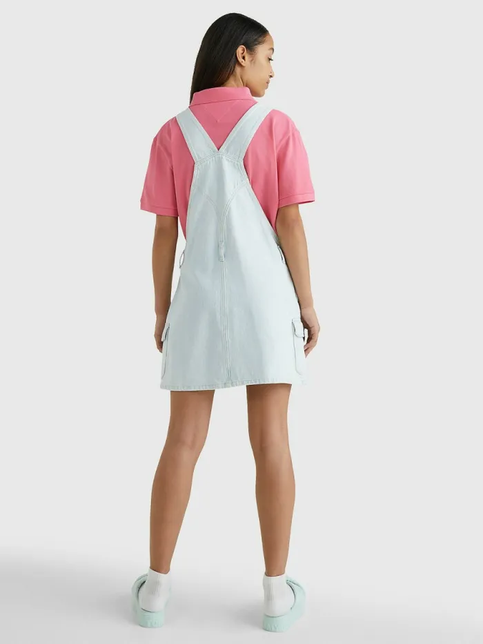 Tommy Hilfiger Surplus Denim Dungaree Dress Denim Light Womens Dresses and Jumpsuits Near Me