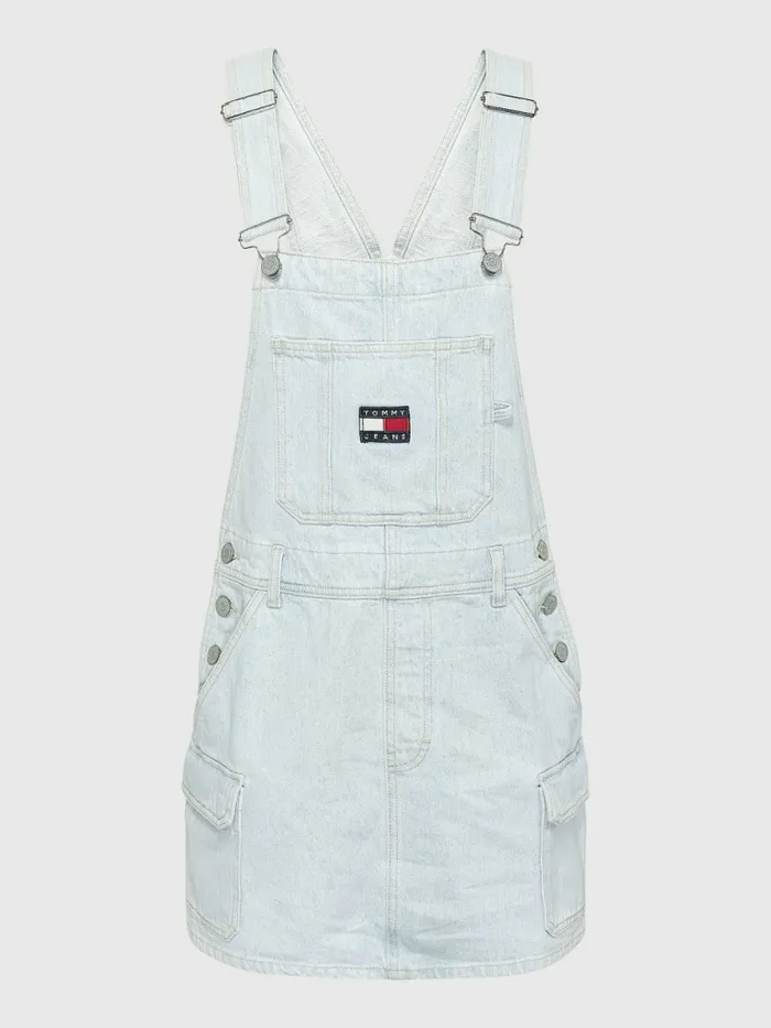 Tommy Hilfiger Surplus Denim Dungaree Dress Denim Light Womens Dresses and Jumpsuits Near Me