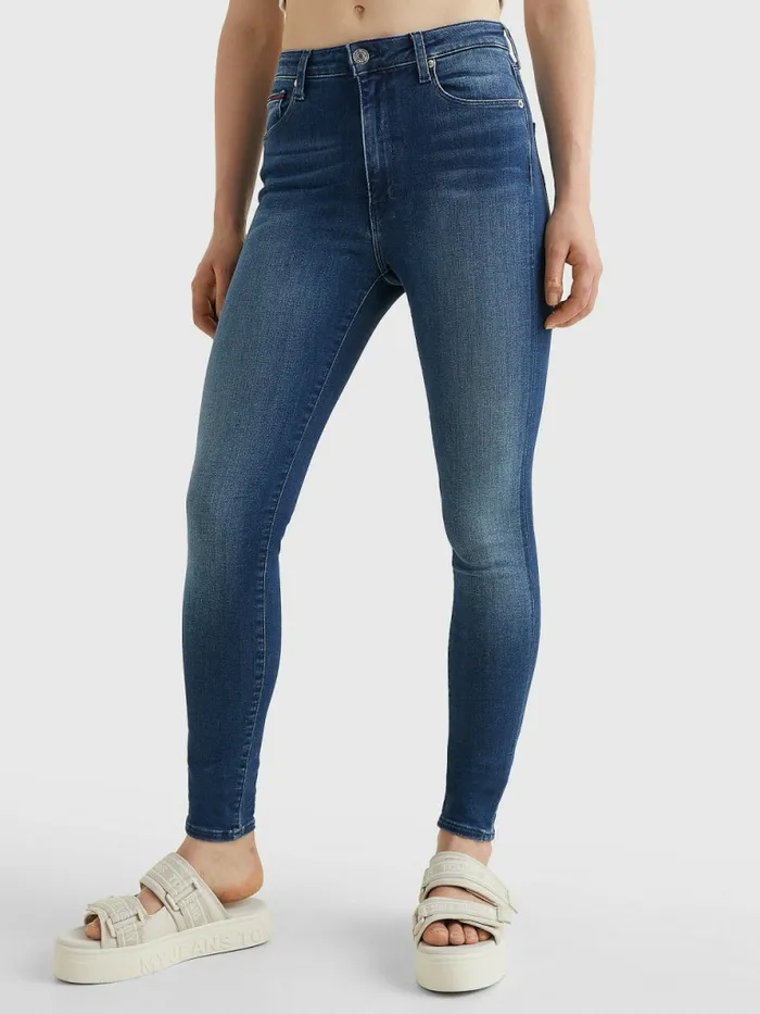 Tommy Hilfiger Sylvia High Rise Super Skinny Fit Jeans New Niceville Mid Blue Stretch Womens Essentials For Sale Tommy Hilfiger Sylvia High Rise Super Skinny Fit Jeans New Niceville Mid Blue Stretch Womens Essentials For Sale