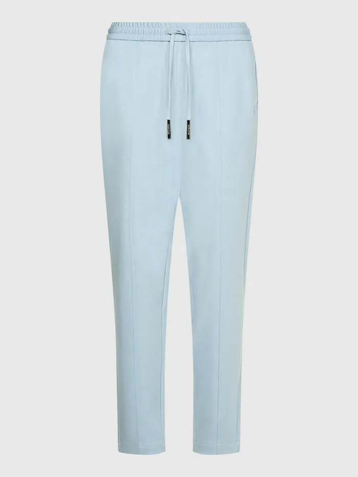Tommy Hilfiger Tape Drawstring Tapered Fit Trousers Breezy Blue Womens Trousers