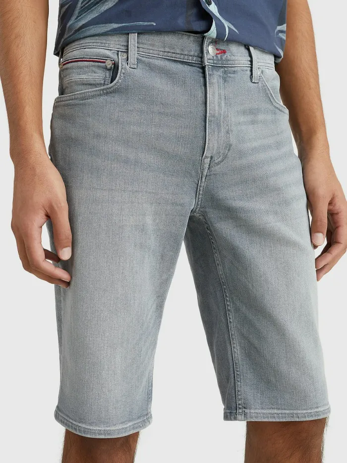 Tommy Hilfiger Tapered Fit Denim Shorts Pine Grey Mens Shorts Gift 4 You
