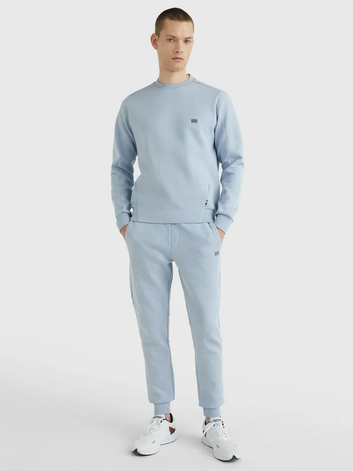 Tommy Hilfiger Tech Essentials Joggers Thunder Cloud Heather Mens Trousers