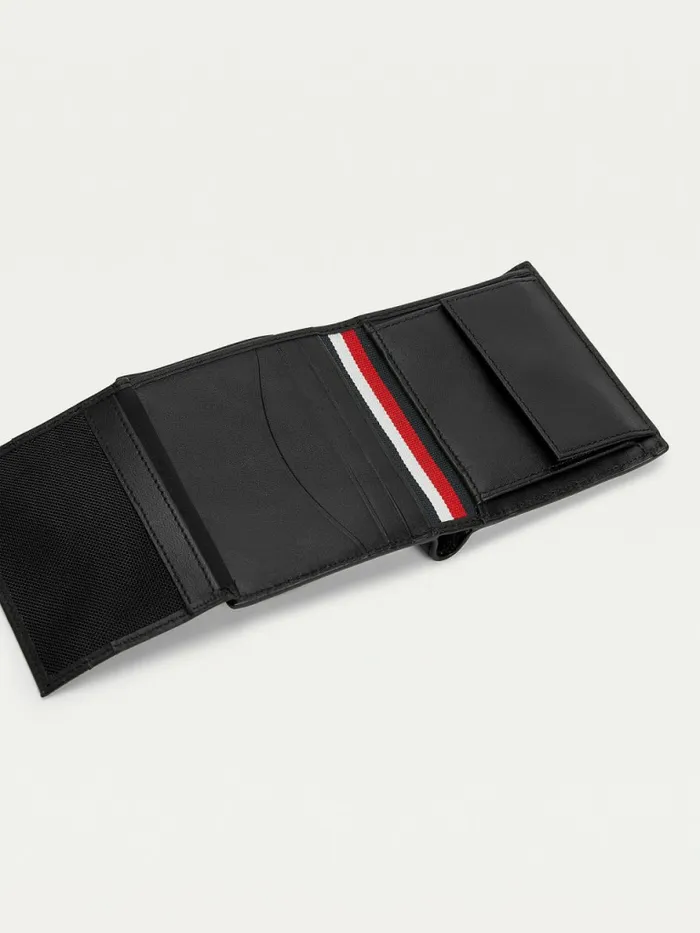 Tommy Hilfiger Th Business Leather Trifold Wallet Black Mens Wallets and Card Holders Gift 4 You