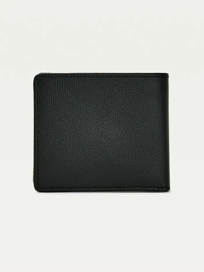 Tommy Hilfiger Th Business Leather Wallet Black Mens Wallets and Card Holders Cheap On Sale