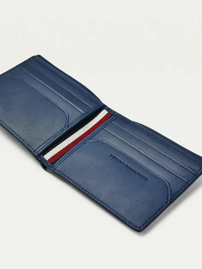 Tommy Hilfiger Th Business Monogram Small Card Wallet Twilight Indigo Cube Monogram Mens Wallets and Card Holders On Sale