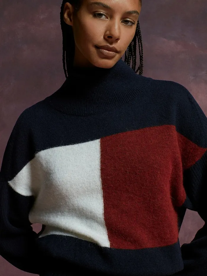 Tommy Hilfiger Th Collection Flag Icon Relaxed Dress Desert Sky Womens Dresses and Jumpsuits Online